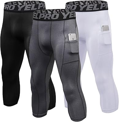 3/4 compression pants for men, set of 3 racing tights, Capri tights, Cool Dry pocket, gym, basketball.. Why shop anywhere else? DIAYTAR Nigeria has it all, at prices you’ll love.