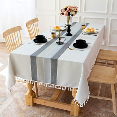 Waterproof linen tablecloth, without folds, anti-dust, rectangular, 140 x 260 cm, gray.. Your e-commerce hub for everything — DIAYTAR Nigeria has you covered.