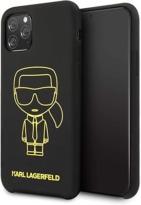Iconic silicone shell CG Mobile Karl Lagerfeld for iPhone 11 Pro - Black.. Experience the ultimate in shopping convenience with DIAYTAR NIGERIA's vast catalog and 5-8 day delivery.