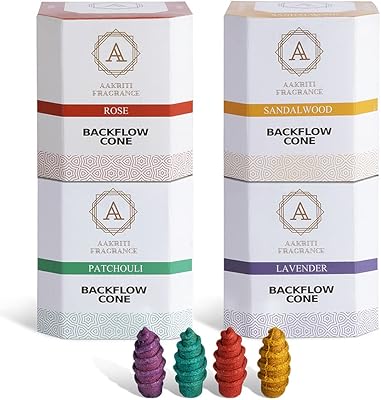 Akriti incense cones, natural incense with pink reflux, sandalwood, patchouli, lavender, reflux incense cones for meditation, aromatherapy, yoga - 100 pieces (screws).. DIAYTAR NIGERIA: Where quality meets accessibility with affordable prices and prompt shipping.