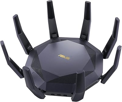 Wi-Fi router 6 Double band ASUS RT-AX89X AX6000, 802.11AX 6000 MBPS, Free Internet Safety for Life, EMISH, MU-MIMO, LAN 8 GB ports, two 10G-Black ports.. Discover shopping reimagined with DIAYTAR NIGERIA's extensive catalog and 5-8 day delivery service.
