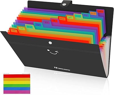 Extensible folder, accordion file organizer with 13 pockets with pressure closing, accordion file in A4 paper format for personal documents, office files, school paper paper.. You choose it, we deliver it — DIAYTAR Nigeria makes shopping easy.
