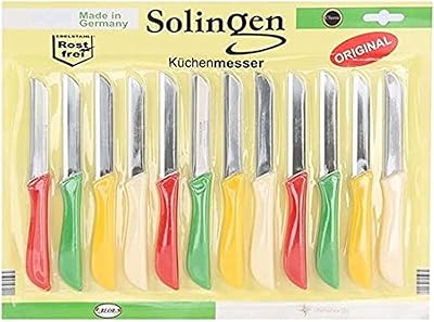 Set of Solingen knives and peeles, 12 pieces, multicolored.. Experience shopping satisfaction with DIAYTAR NIGERIA's vast selection and budget-friendly delivery options.
