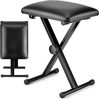 Stool for piano keyboard, padded electronic stool, foldable and adjustable X -shaped stool for piano.. DIAYTAR NIGERIA stands as your affordable shopping ally with nationwide delivery in just 5-8 days.