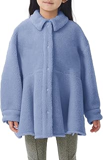 Fleece jacket for girls, light sherpa, buttoned, backdoor clothes, winter coats with pockets.. DIAYTAR NIGERIA: Creating access to affordable products for every Nigerian with our swift delivery service.