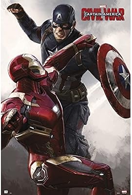 Grobo Eric - Captain America poster against Iron Man 61 x 91.5 cm.. Your home for smart shopping — DIAYTAR Nigeria delivers fast and cheap.