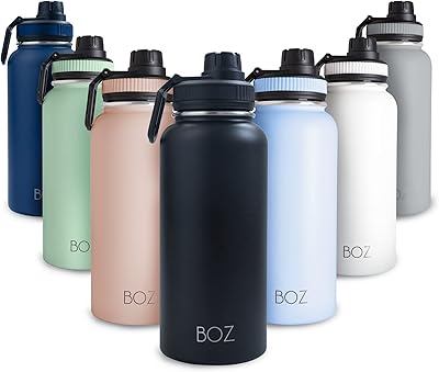 BOZ BOZ XL water in stainless steel - black (1l/32oz) with wide opening, without BPA, insulated double wall.. Need it fast? Need it cheap? Choose DIAYTAR Nigeria.