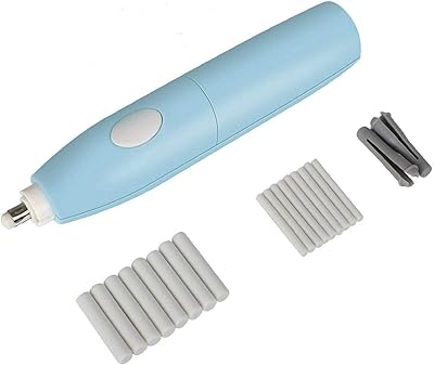 Set of automatic Daily Chic electric pencils with 16 additional replaceable rubber pieces for art pencils, drawing, coloring and sketches - Blue.. Everything you need is on DIAYTAR Nigeria — just a click away.