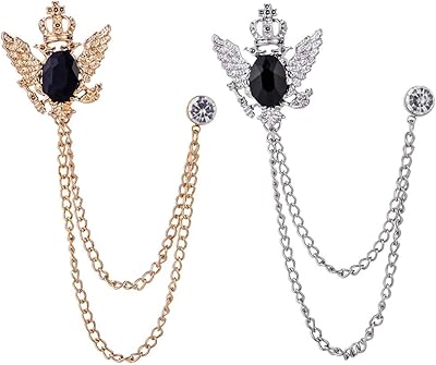 Fashion spindle for men jafest, pin chain with clasp, metal spindle for costume, tuxedo, tie, hat, scarf, 2 pieces.. DIAYTAR NIGERIA stands as your affordable shopping ally with nationwide delivery in just 5-8 days.