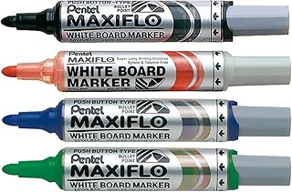 Pentel 4 Maxiflo 6.0 mm Bullet Tip Wallet Pen For White Table Marker Liquid - Black/Red/Blue/Green.. No hassle, just shopping — DIAYTAR Nigeria delivers in under 8 days.