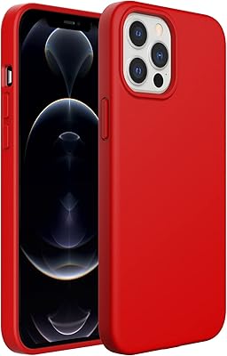 Silicone shell JETEK Compatible with iphone 12 pro Max 6.7 inch, complete protective shell with a soft and silky touch, shocking shell with microfiber lining (red).. DIAYTAR NIGERIA: Connecting Nigerians with their needs through our affordable and diverse marketplace.