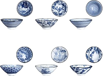 Set of 6 Vitbunana Kung Fu tea cups, Chinese tea cup, tea cup in blue and white porcelain of 1.69 Oz (One Style).. Experience the convenience of online shopping with DIAYTAR NIGERIA's reliable 5-8 day delivery service.