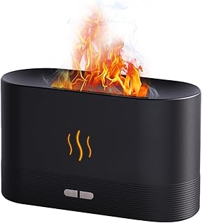 Morelian flame simulation humidifier 2 brightness, fresh and silent night light, desktop humidifier, USB port, essential oil diffuser for the house, the desk, the bedroom, the children's room with automatic stop.. With DIAYTAR Nigeria, shopping online is easy, affordable, and fast.