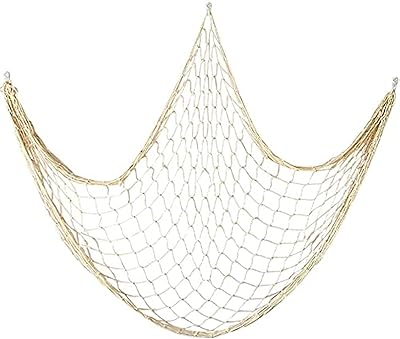 79 "Cotton decorative fishing net, beach design for the house, bedroom, party wall decoration (creamy white).. DIAYTAR NIGERIA: Where thousands of products meet affordable prices and reliable 5-8 day delivery.
