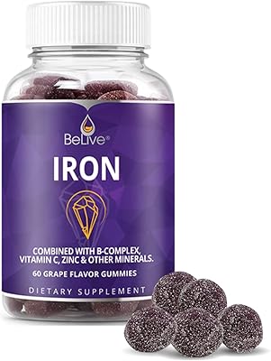 BELIVE Iron Gummies supplement with vitamins C, A and B, (60 ct).. Your ultimate shopping destination, DIAYTAR NIGERIA combines extensive selection with affordable shipping.