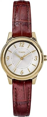 Quartz watch for women, analog display and leather bracelet Tw2R85800ul, brown, modern.. Navigate through thousands of products at pocket-friendly prices with DIAYTAR NIGERIA's easy-to-use platform.