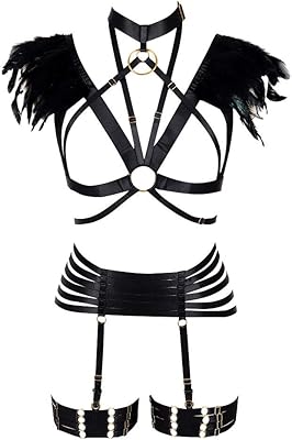 Rich shoulder belt, full bra, lingerie cage for women, punk garter, Burning Man Exotic Halloween, red, one-waist gothic belt.. Skip the lines and shop online — DIAYTAR Nigeria delivers to your door in days.