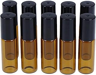 10 5 ml amber roller bottles with metal ball, bottles of essential oils for essential oils, perfumes and aromatherapy.. Nigeria’s trusted store online — DIAYTAR Nigeria never disappoints.