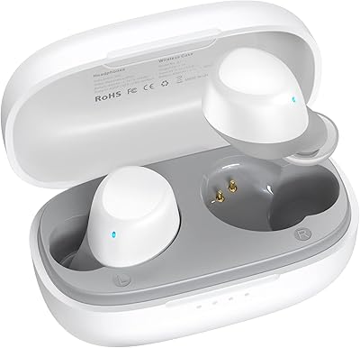 Tozo mini wireless headphones A1 Bluetooth 5.3, light in-ear headphones with integrated microphone, its immersive superior with loading case, white.. Make every purchase count with DIAYTAR Nigeria — shop smart, shop fast.