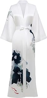 Long kimono dress in satin, nightlife with degraded watercolor silk, cardigan, kimono robe.. DIAYTAR Nigeria offers the perfect blend of affordability and efficiency. Shop now and get your products delivered between 5 and 8 days nationwide.