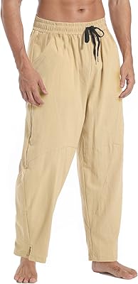 Light Summer Cotton and Lin East Men's Light Summer Pants with elastic waist tightening cord.. DIAYTAR NIGERIA brings affordable shopping to your fingertips with reliable delivery in less than 8 days.