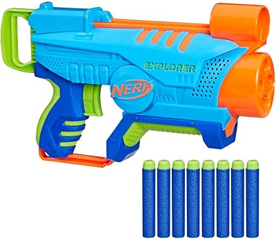 Nerf Elite Junior, foam launcher easy to play, 8 darts nerve and nerve launchers for outdoor games for children, from 6 years old.. DIAYTAR NIGERIA: Where affordability meets variety in Nigeria's most comprehensive online marketplace.