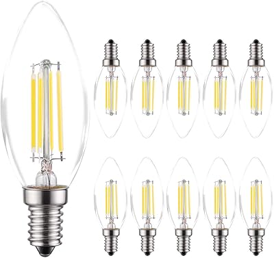 Moody E14 Moody Candle bulb, Warm white LED bulb 2700K 40W, equivalent to 800lm LED chandelier bulbs, LED candle bulb with vintage design with flame tip.. DIAYTAR NIGERIA: Putting quality products within reach of every Nigerian through our affordable marketplace.