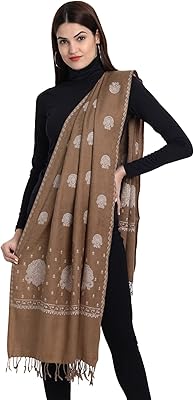 Cashmemre shawl for women, finely embroidered pashmina wool shawls for winter, 28 inches x 80 inches.. DIAYTAR NIGERIA: Where affordability meets variety, with thousands of products delivered in less than 8 days.