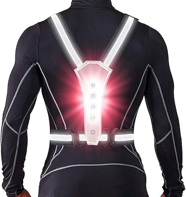 DELFINO Running vest reflective on LED, high visibility warning lights for runners, accessories for adjustable elastic safety equipment for men and women, night race, walking, cycling.. Discover why DIAYTAR NIGERIA is the smart shopper's choice for affordable products delivered nationwide.