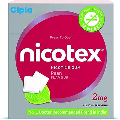 Gomme cipla nicotex - 2 mg (9pcs, paan).. Shop smarter, not harder with DIAYTAR NIGERIA - thousands of products at your fingertips with affordable delivery.