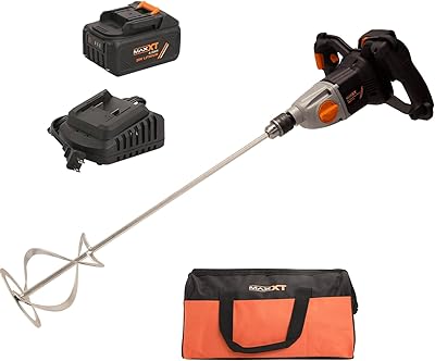 Concrete with wireless cement bh top, concrete mortar mixer powered by battery, 20 V clay mixer, with large 100 mm spiral mixture for cement, mortar, coating and power supply.. Shop with purpose at DIAYTAR NIGERIA and receive quality products at budget rates within 8 days.