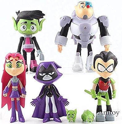CLASSIC PVC HZXHDM PVC cartoons, design inspired by Teen Titans Joe and Robin Cyborg, ideal for children, PVC, 7 rooms/sets.. DIAYTAR NIGERIA: Your affordable gateway to thousands of products shipped nationwide within the week.