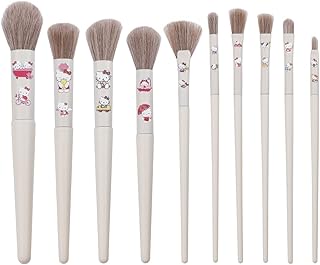 Set of 10 Hello Kitty makeup brushes with Hello Kitty stickers - Set of Gift Makeup Brushes for Girls.. DIAYTAR NIGERIA revolutionizes online retail with our extensive selection and dependable shipping service.