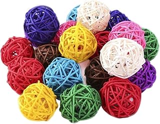 Rattan balls 40 pieces of 30 mm wicker balls for birds, parrots, signs, chewing animals for parakeets, stupids, hamsters, manual work (multicolored).. Shop from Nigeria's largest product selection at DIAYTAR, with budget-friendly prices and swift delivery.