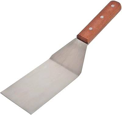 Tetroy metal flat spatula with wooden handle for barbecue and reversal of 17.5 inch hamburgers (1 piece).. Shop with confidence at DIAYTAR NIGERIA, offering thousands of products with budget-friendly shipping.