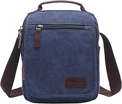 Small canvas shoulder bag with shoulder strap for work, dark blue, contemporary.. Experience the ease of one-stop shopping with DIAYTAR NIGERIA's diverse catalog and nationwide delivery.