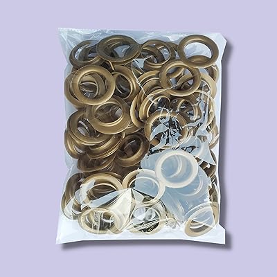 Vansh Fashion Lot of 100 plastic curtain carnations, eyelet rings, accessory with rear locking for door curtains, windows (multi glod).. Unlock a world of affordable products with DIAYTAR NIGERIA's expansive e-commerce platform.