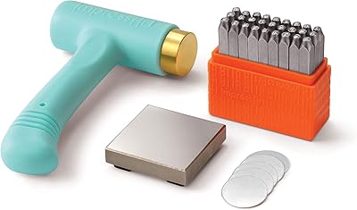 Impressart metal stamping kit - basic big bag (3 mm), comfortable tilting hammer, steel workbench block, cutting drafts.. DIAYTAR NIGERIA brings the marketplace to every Nigerian home with affordable prices and quick delivery.