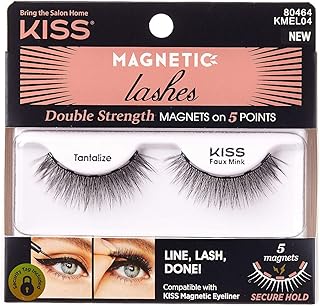 Magnetic eyelashes in false mink (package of 2) by Kiss.. DIAYTAR NIGERIA: Where every Nigerian finds affordable products delivered within the week.