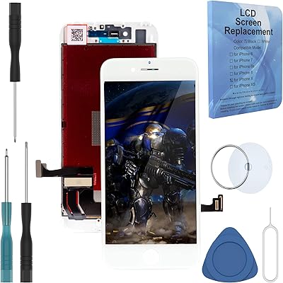 White for iPhone 8 plus 5.5 inch LCD replacement screen replacement for 3D touch screen in completely digital front glass.. Everything you need is on DIAYTAR Nigeria — just a click away.