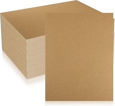 100 sheets of cardboard paper 8.5 x 11 inches, heavy binding card 50 sheets of brown kraft paper for paper crafts, scrapbooking, photo frame, background embellishments, home decoration.. DIAYTAR NIGERIA connects your desires with reality through our affordable e-commerce platform and quick delivery.