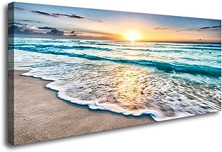 Baisuart S02250 Impressions On Canvas Mural Art Sunbear Ocean Waves Nature Treated canvas framed in wood for living room, bedroom and office.. Your budget-friendly online marketplace, DIAYTAR NIGERIA delivers a world of products in just 5-8 days.