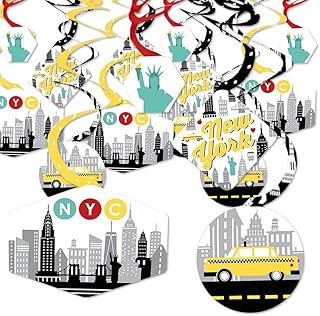 Big Dot of Happiness Urban Landscape of New York - Suspending Decoration for New York City Festival - Festival Decoration Tourbillons - Lot of 40.. DIAYTAR Nigeria: Where affordability meets fast and reliable e-commerce service.
