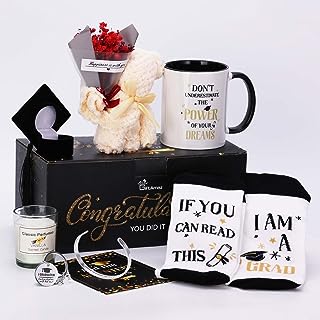 AMAZE 2023 AMAZE Diploma Gift Box for women, Congratulations gift basket for graduation including a coffee cup, a keychain, a bracelet, a candle and a flower for university graduates.. From kitchen tools to phones — DIAYTAR Nigeria ships it all in a week.