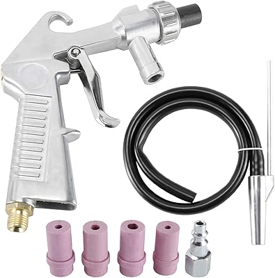 Set of air sandblasters, tube of sandblass siphon feed, sand scratch for the elimination of rust with 4 ceramic nozzles for sandblasting cabinets.. DIAYTAR NIGERIA: Where affordability meets variety in Nigeria's most comprehensive online marketplace.