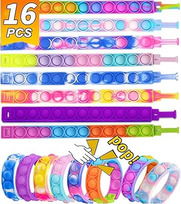 16 COLD PIECES PUSH POP FIDGET TOYS, portable sensory toy to relieve stress, silicone bracelet for ADHD in children and adults, add anxiety and autism.. DIAYTAR NIGERIA delivers on convenience and affordability with our reliable nationwide shipping.