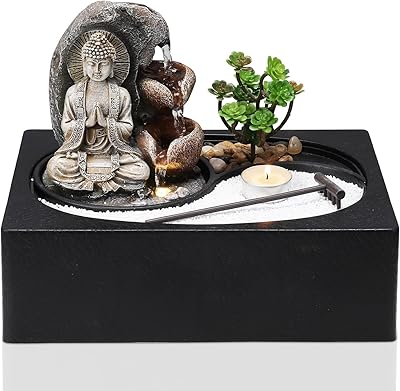 BTGGG Fountain Interior Buddha With LED and Interior Eau Candle 29x21x22cm For Office.. More than a store — DIAYTAR Nigeria is your shopping partner.