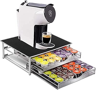 Coffee clips with a lush double-layer drawer, coffee storage support for 72 dolce gusto k cup capsules.. Shop with purpose at DIAYTAR NIGERIA, where your money goes further and delivery is always prompt.