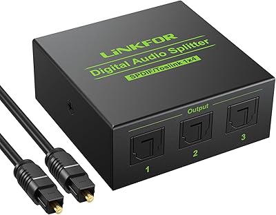 LINKPOUR AUDIO OPTICAL TOSLINK SPDIF 1X4 LINKPOWER WITH TOSLINK OPTICAL OPTICAL CABLE IN ALUMINUM 1 In 4 outputs supports LPCM 2.0 DTS DOLBY-AC3 Compatible with PS3 DVD HDTV STB etc... Your digital shopping companion, DIAYTAR NIGERIA offers exceptional value with delivery in less than 8 days.