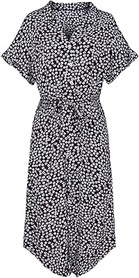 Floral print dress for women with v -neck neckline buttoned shirt on the.. Your budget-friendly online marketplace, DIAYTAR NIGERIA delivers a world of products in just 5-8 days.